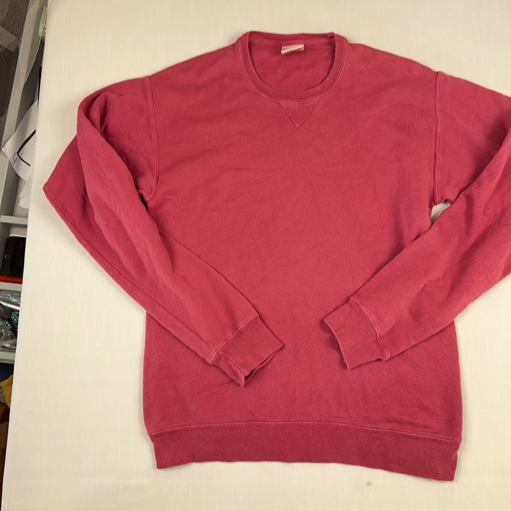 ComfortWash by Hanes Crewneck Sweatshirt Pink Red Small Garment Dyed Fleece